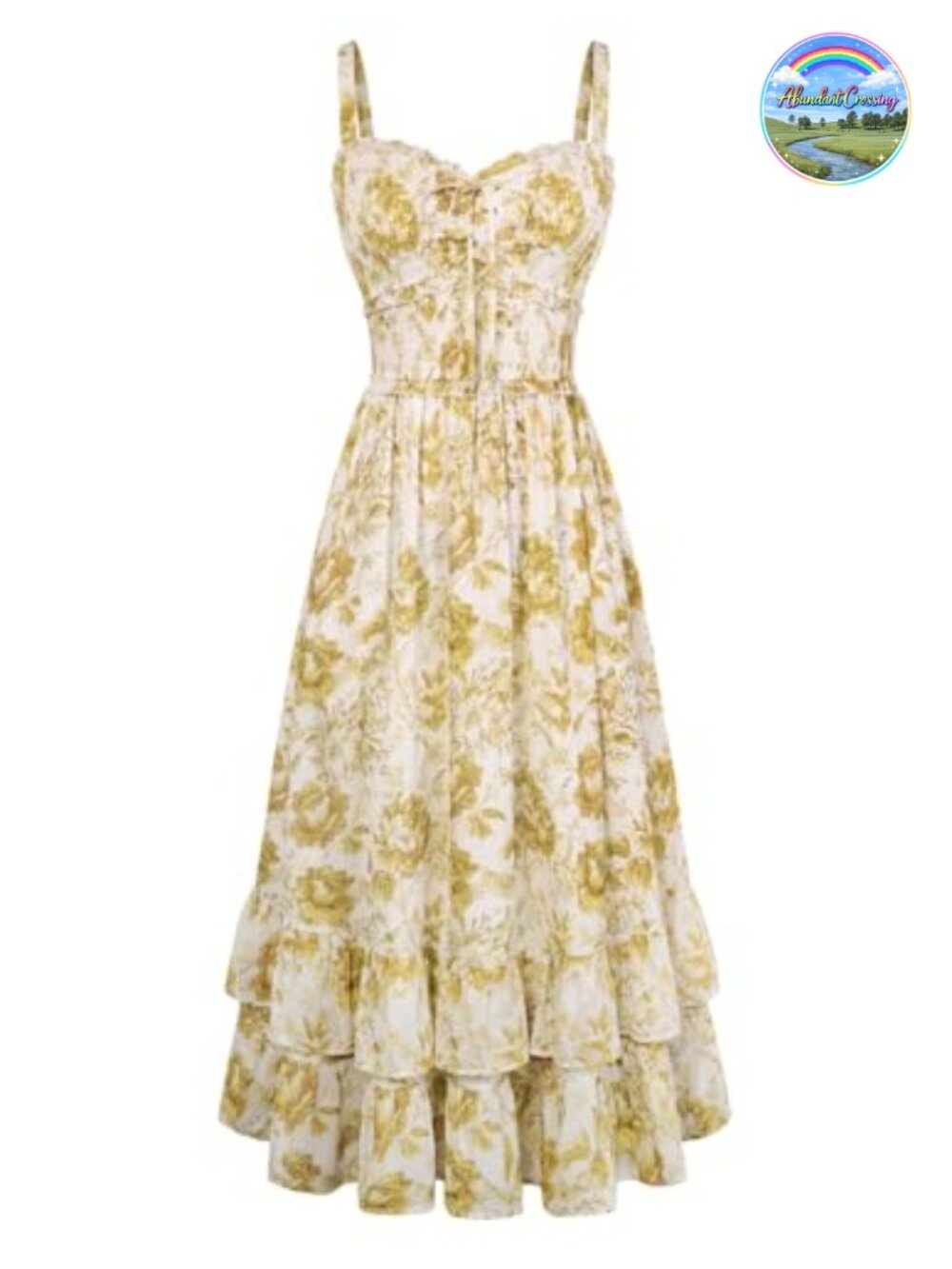 Women's Floral Smocked Sundress Chiffon Adjustable Straps Pockets